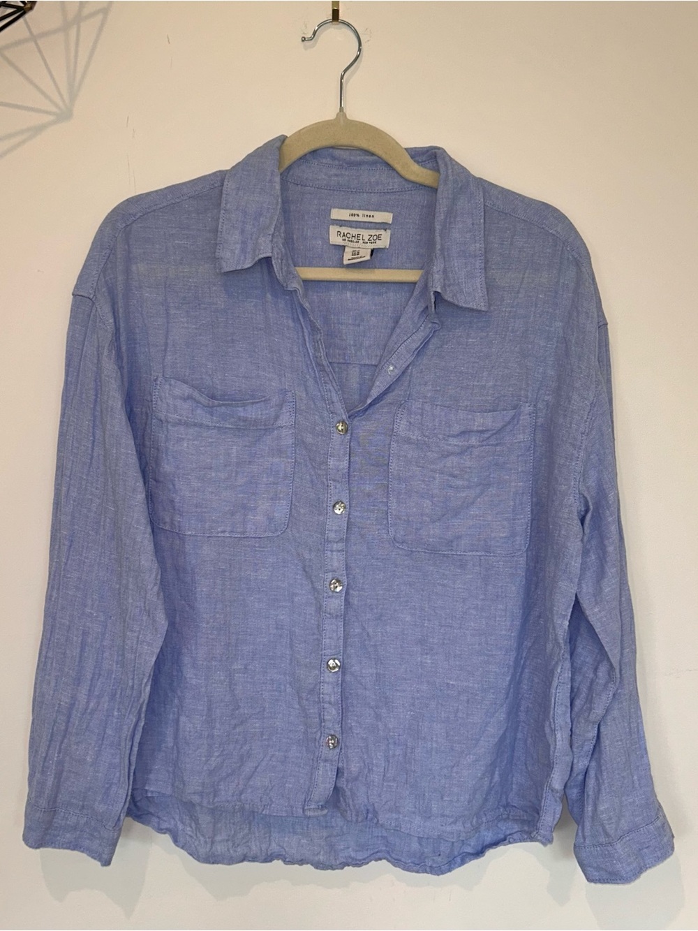 Rachel Zoe 100% Linen Button Up Size M (fits S)